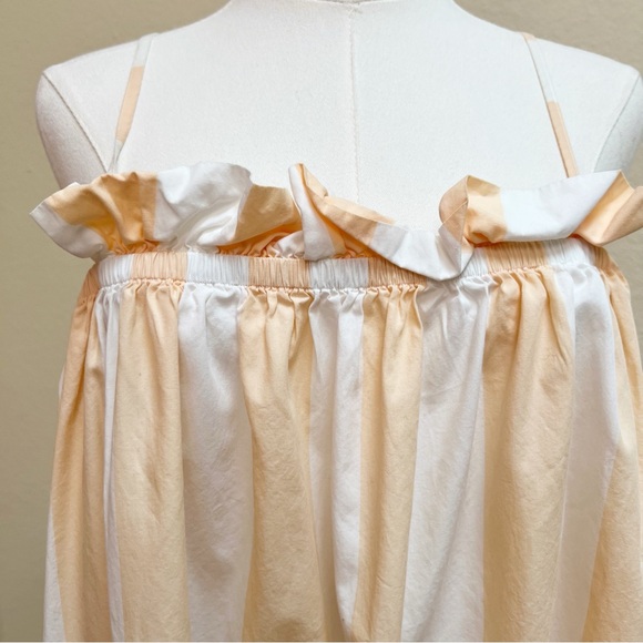 LAKE Striped Cream and White Women's Nightgown - Picture 3 of 7
